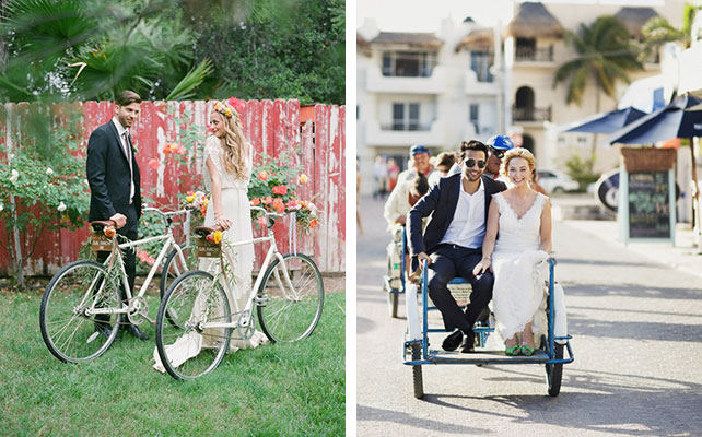 необычный свадебный кортеж