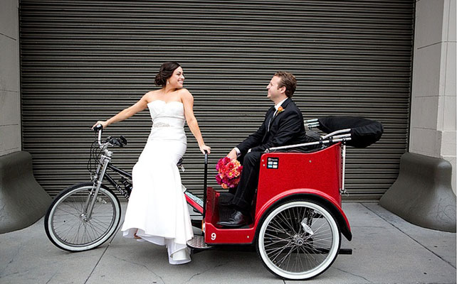 необычный свадебный кортеж