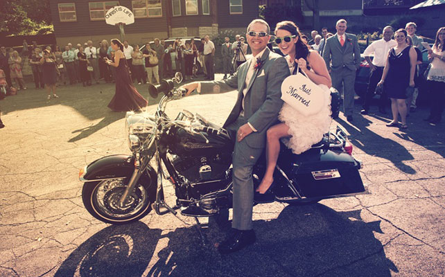 необычный свадебный кортеж