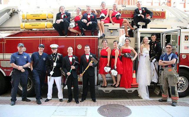 необычный свадебный кортеж