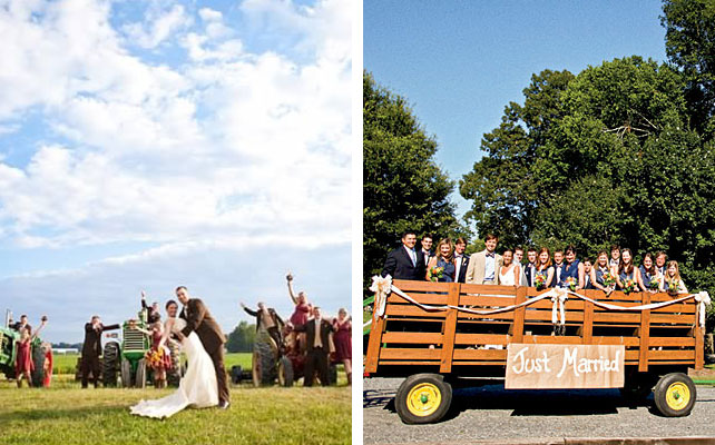 необычный свадебный кортеж