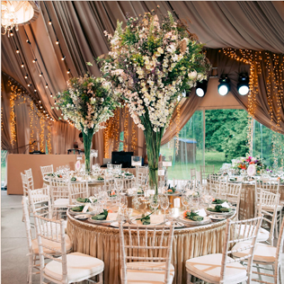 Вдохновение: оформление свадебного шатра 