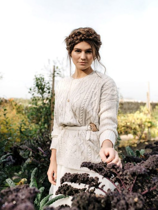  зимний образ невесты, невеста в свитере 