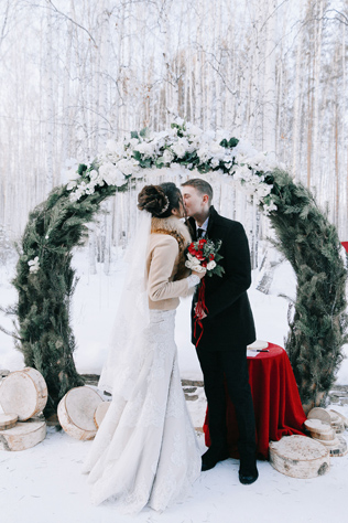  зимний образ невесты, невеста в кардигане 