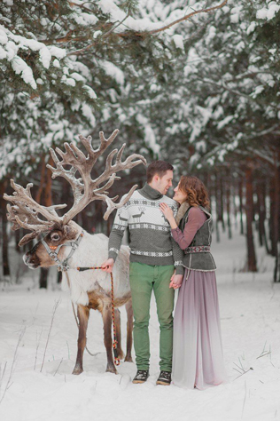 зимний образ невесты, невеста в теплом жилете 