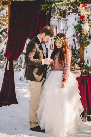 зимний образ невесты, невеста в свитере 