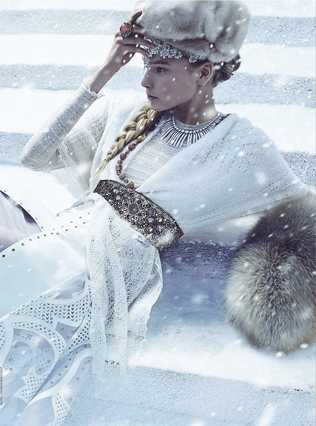 зимний образ невесты, невеста в вязаной шали 