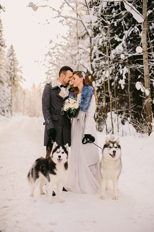 зимний образ невесты, невеста в пальто 