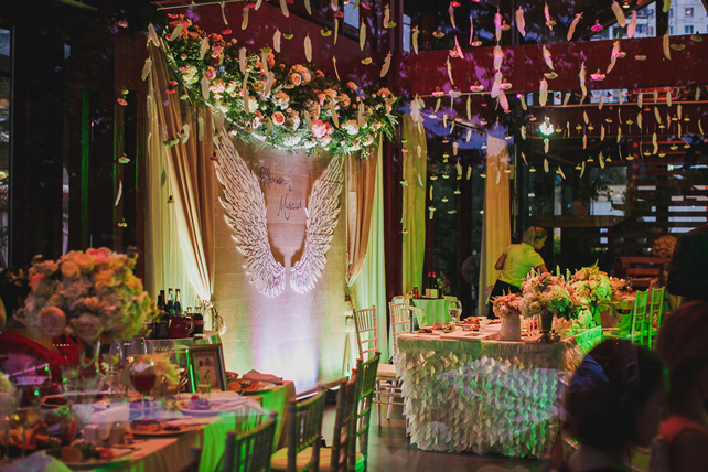 подмосковный ресторан для зимней свадьбы, ресторан Chalet River Club