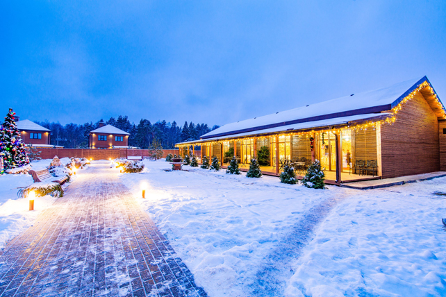 подмосковный ресторан для зимней свадьбы, комплекс Art Village Club