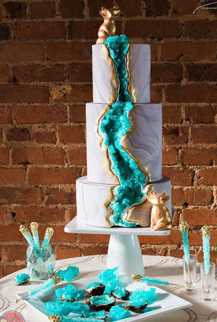 Тренд: свадебные торты в виде драгоценных камней 