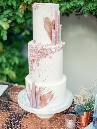 Тренд: свадебные торты в виде драгоценных камней 