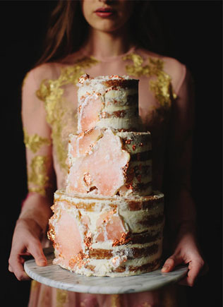 Тренд: свадебные торты в виде драгоценных камней 