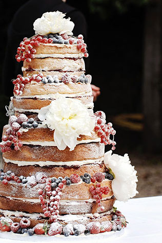 свадебные торты с открытыми коржами