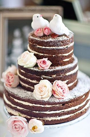 свадебные торты с открытыми коржами