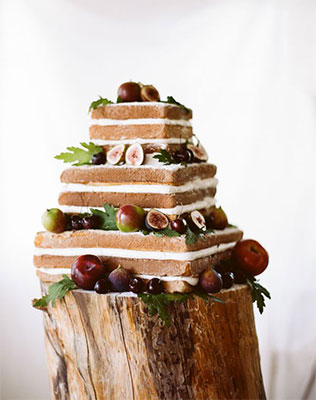 свадебные торты с открытыми коржами