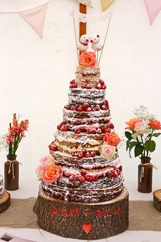 свадебные торты с открытыми коржами