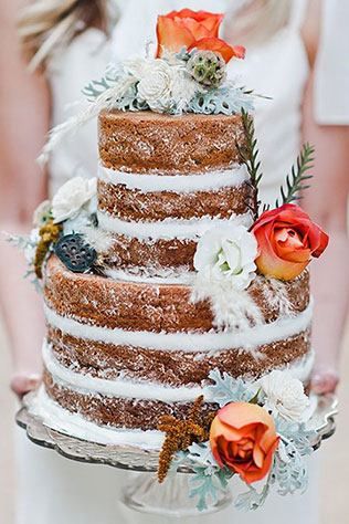 свадебные торты с открытыми коржами