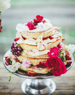 свадебные торты с открытыми коржами
