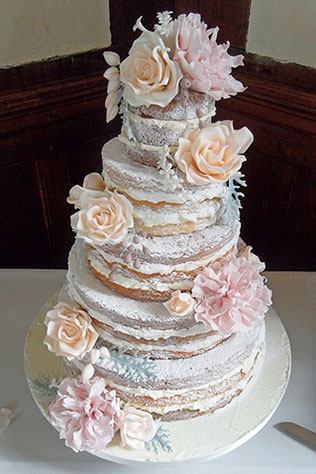 свадебные торты с открытыми коржами