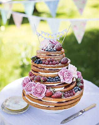 свадебные торты с открытыми коржами