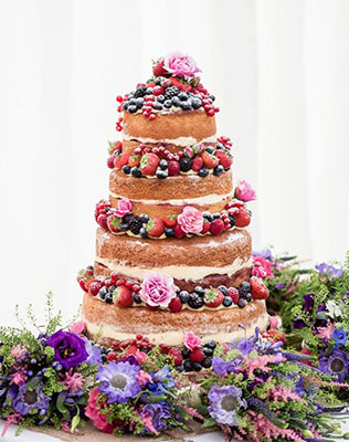 свадебные торты с открытыми коржами