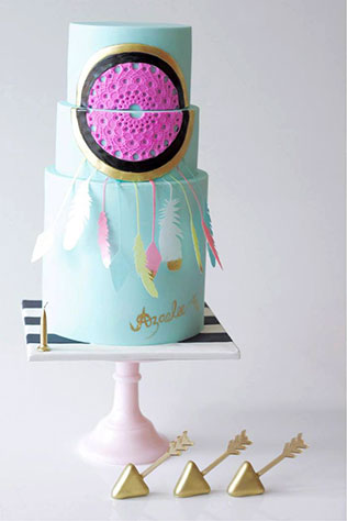 торт в стиле бохо