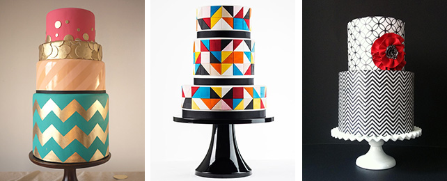 свадебный торт, расписанный вручную