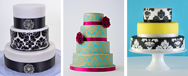 свадебный торт, расписанный вручную