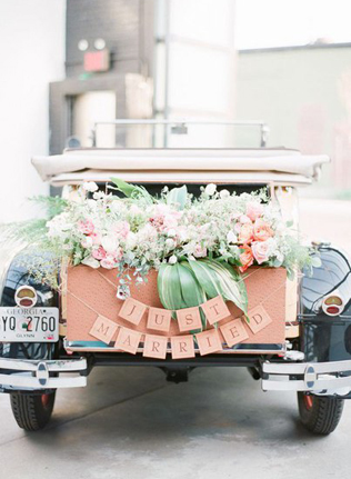 53 идеи для декора свадебного транспорта 