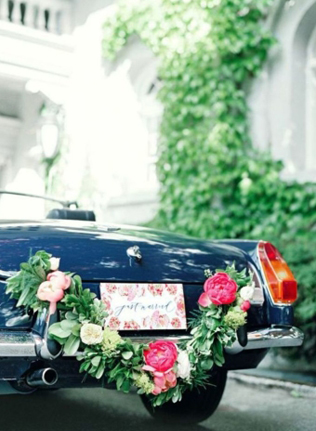 53 идеи для декора свадебного транспорта 