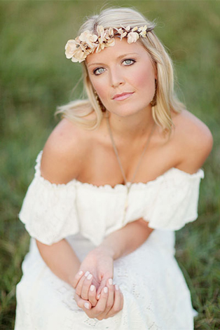 Тренд лета: свадебные платья с обнаженными плечами, образ невесты