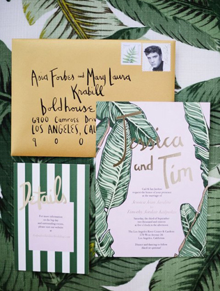 36 идей для свадебной полиграфии в тропическом стиле 
