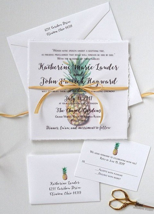 36 идей для свадебной полиграфии в тропическом стиле 