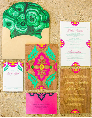 36 идей для свадебной полиграфии в тропическом стиле 