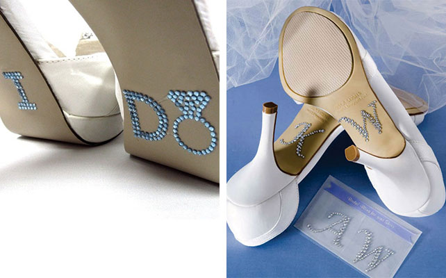 Как сделать туфли с подошвой, украшенной стразами