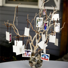 Украшение рамками для фотографий комнаты невесты