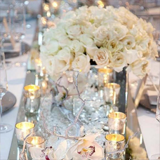 Украшение свечами комнаты невесты