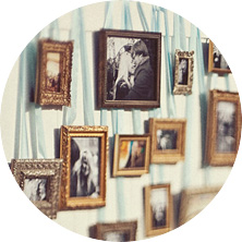 Украшение рамками для фотографий 