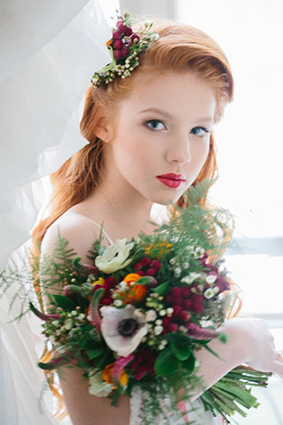 Утро невесты в стиле бохо, букет невесты