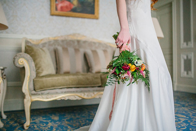 Утро невесты в стиле бохо, букет невесты