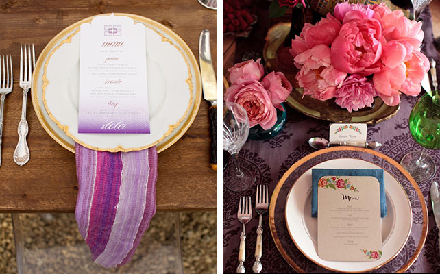 индивидуальное меню для гостей на свадьбе