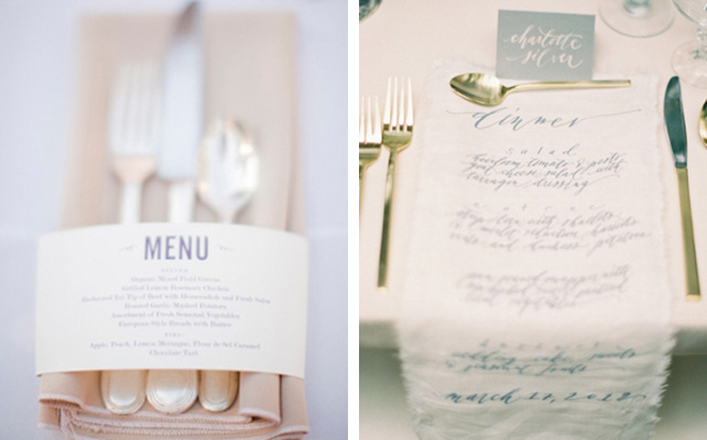 индивидуальное меню для гостей на свадьбе