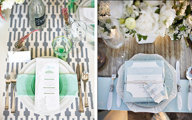 индивидуальное меню для гостей на свадьбе