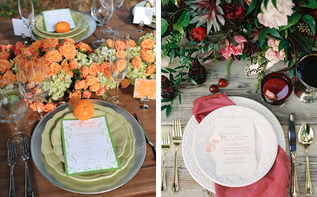 индивидуальное меню для гостей на свадьбе