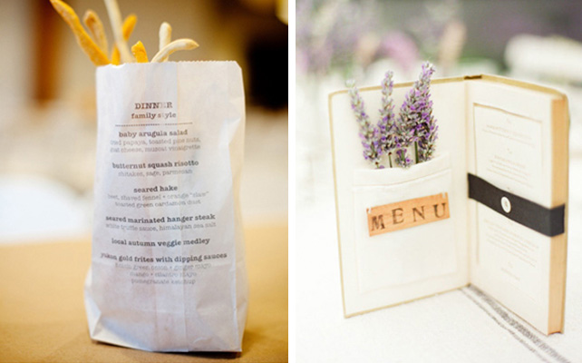 креативное меню для гостей на свадьбе