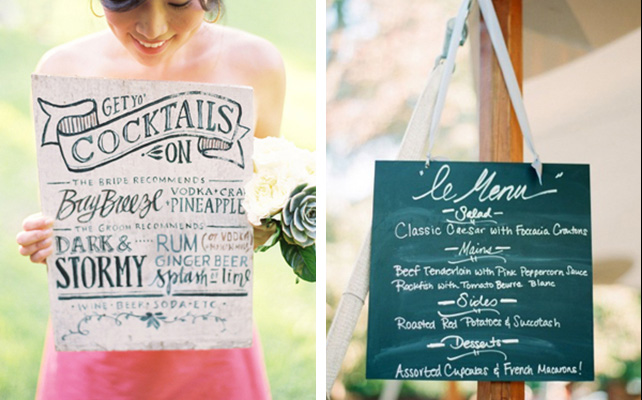 банкетное меню для гостей на досках