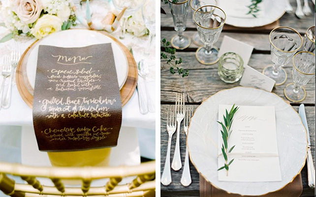 индивидуальное меню для гостей на свадьбе