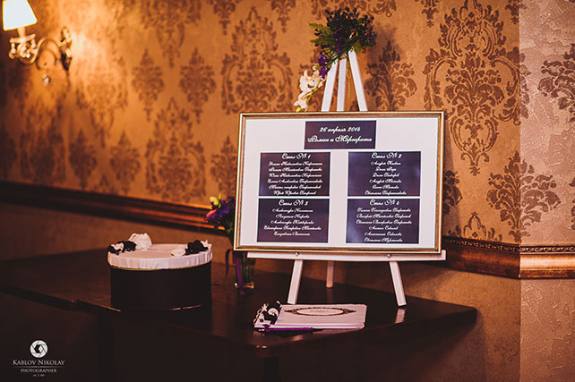 план рассадки гостей в классическом стиле