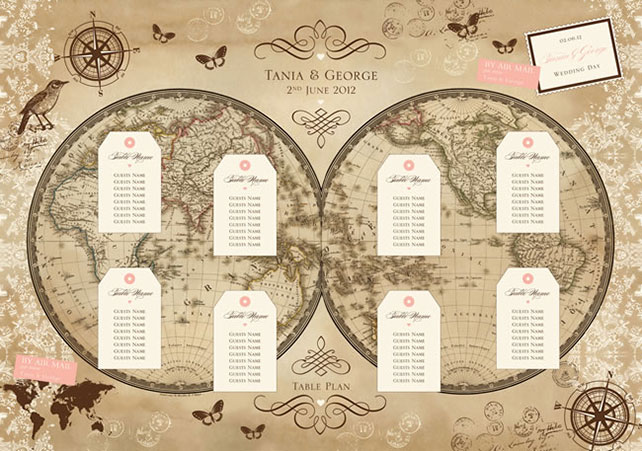 план рассадки гостей в классическом стиле